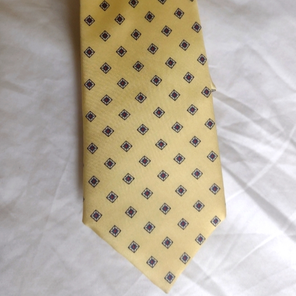 Valeriano Collection Yellow Silk Tie